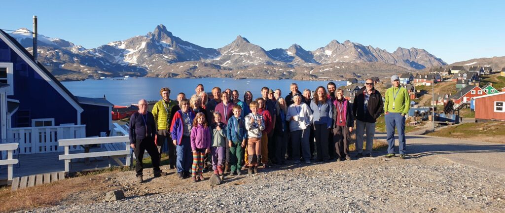 Photograph of a group of Scottish Arctic Club members in Tasiilaq, East Greenland